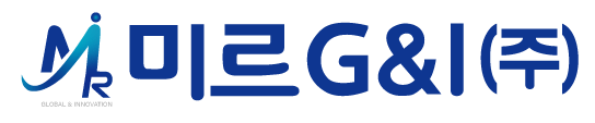 미르지엔아이 주식회사<br />MIR G&I Co.,Ltd. LOGO