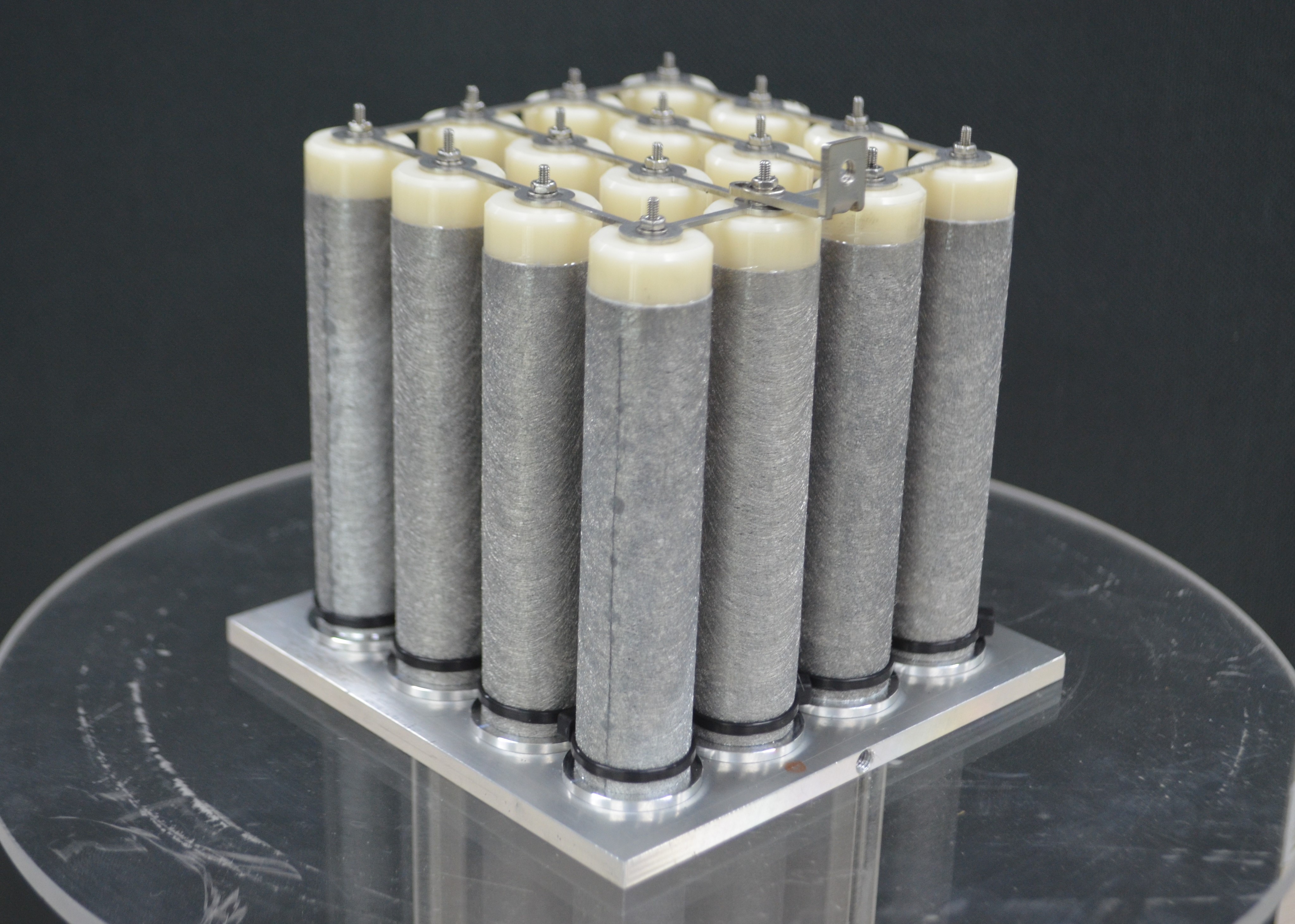 Conductive filter module for removal of fine particulate pollutants IMAGE